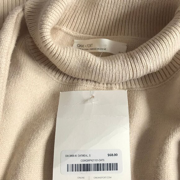 NWT Oak + Fort turtleneck sweater - Picture 2 of 2